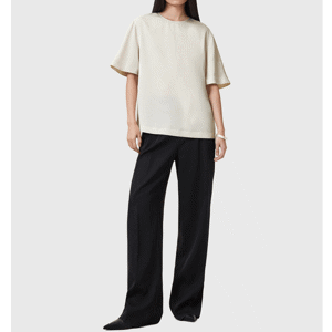 AllSaints Amelie Satin Relaxed Fit T-Shirt